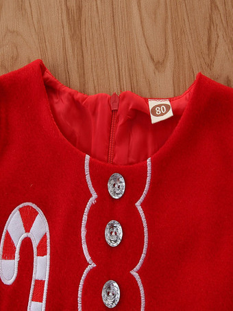 クリスマスの赤いポリエステル繊維のチュニックドレスクリスマスホリデーパーティードレス