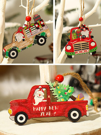 レッドクリスマスカー小道具ポリエステルファイバークリスマスホリデーコスチューム小道具