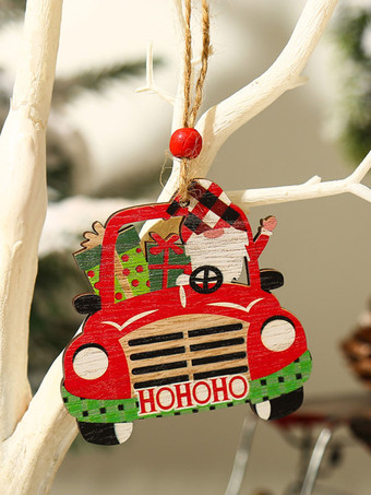 レッドクリスマスカー小道具ポリエステルファイバークリスマスホリデーコスチューム小道具