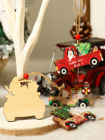 レッドクリスマスカー小道具ポリエステルファイバークリスマスホリデーコスチューム小道具