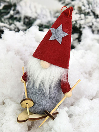 レッド エリックホワイトクリスマスサンタクロース人形ポリエステルファイバークリスマスホリデーコスチューム小道具