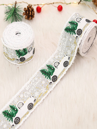 ライトグレー レッドクリスマスリボンポリエステル繊維レッドクリスマスホリデー小道具
