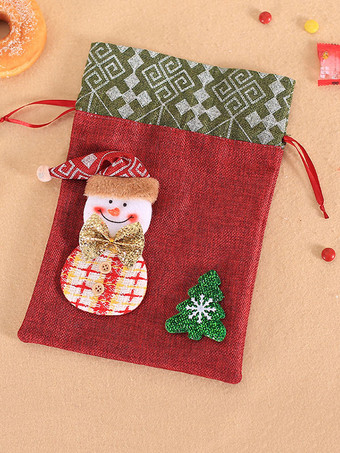 ハンターグリーンクリスマスギフトバッグポリエステルファイバークリスマスホリデー小道具