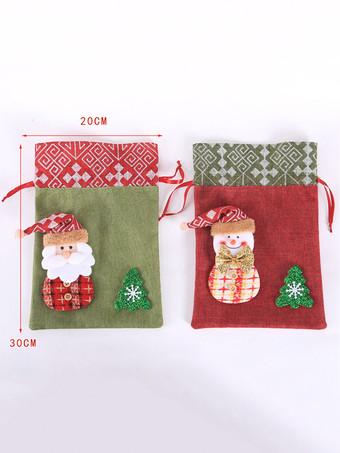 ハンターグリーンクリスマスギフトバッグポリエステルファイバークリスマスホリデー小道具