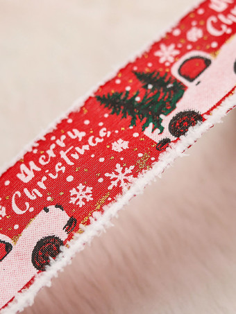 レッドクリスマスリボンポリエステル繊維レッドクリスマスホリデー小道具