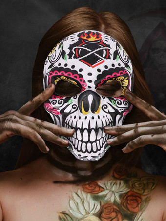 ブラック 大人のためのカーニバルマスク赤いプラスチックマスカレードコスチュームアクセサリー