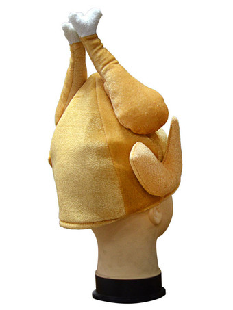 レトロキャップユニセックスイエローローストチキンハットコスチュームアクセサリー