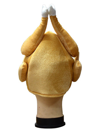 レトロキャップユニセックスイエローローストチキンハットコスチュームアクセサリー