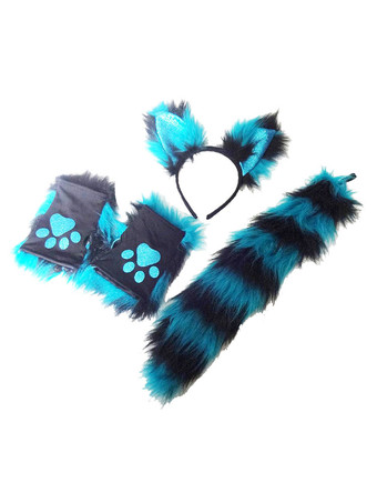 フォックスコスプレコスチュームヘッドバンドグローブテール3ピースセットプラスチックマルディグラコスチュームアクセサリー