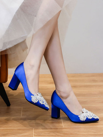 ホワイトハイヒールパーティーシューズポインテッドトゥラインストーンイブニングシューズブライダルヒール