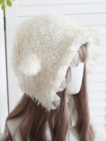 ロリータハットフリルレースアクセサリーレースポリエステルスイートロリータハット ピンク