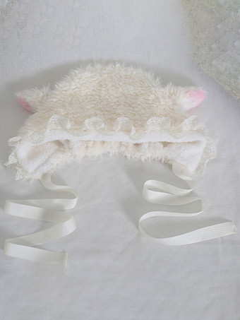 ロリータハットフリルレースアクセサリーレースポリエステルスイートロリータハット ピンク