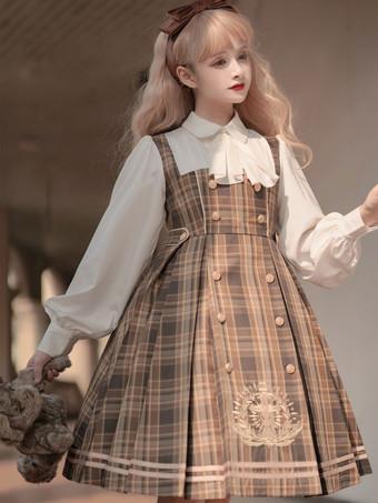 Sweet Lolita Dress Polyester Long Sleeves Academic Lolita Dress -  Milanoo.com