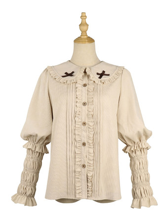 クラシカル ロリータ JSK ドレス 6 点セット ライト ブラウン スチーム パンク ロリータ ジャンパー スカート衣装