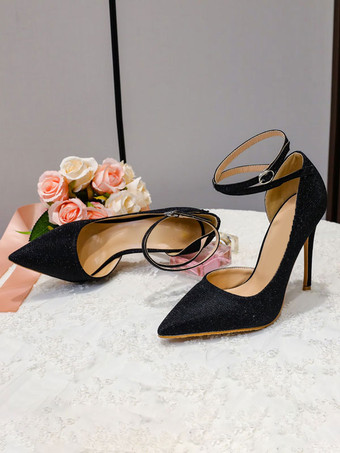 女性のためのハイヒールロートップスチレットヒールメッシュブロンドウエディングシューズ