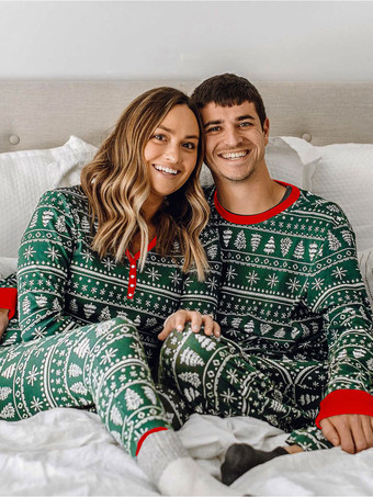 大人のポリエステルクリスマスパターンパンツトップ2ピースセットの家族のクリスマスパジャマ