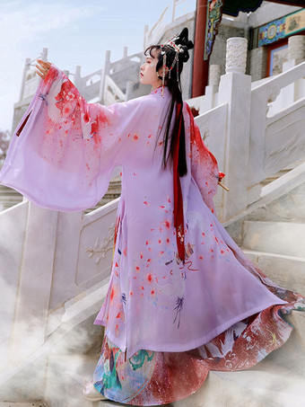 中国魏晋王朝のビッグスリーブシャツにビッグスリーブコート3点セットエリックホワイト長袖ポリエステル漢王朝衣装