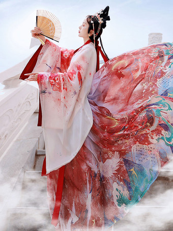 中国魏晋王朝のビッグスリーブシャツにビッグスリーブコート3点セットエリックホワイト長袖ポリエステル漢王朝衣装