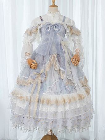 ブラックロリータペチコートレースポリエステルスタープリントゴシックロリータペチコートスカート