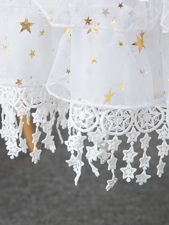 ブラックロリータペチコートレースポリエステルスタープリントゴシックロリータペチコートスカート