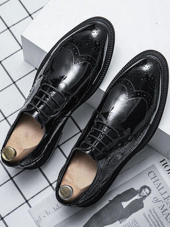 Wedding Dress Derby Formal Shoes For Men Round Toe Strap Adjustable Lace Up White Derby Shoes