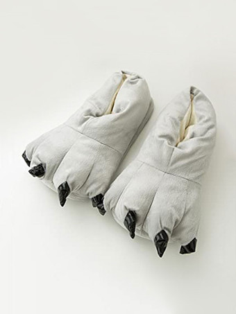 グレイ着ぐるみ　フットウェア　フランネルソックスリッパ　ハロウィン　コスチューム　着ぐるみパジャマ