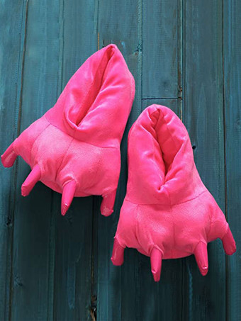 ローズレッド着ぐるみ　フットウェア　フランネルソックスリッパ　ハロウィン　コスチューム　着ぐるみパジャマ