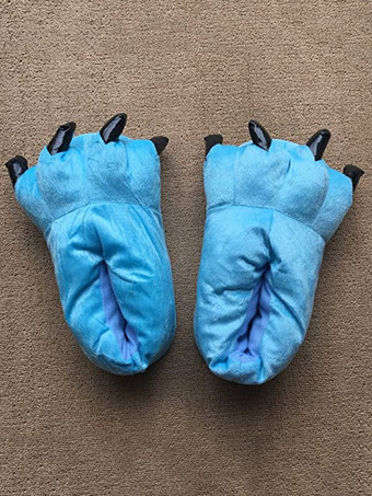 ライトスカイブルー着ぐるみ　フットウェア　フランネルソックスリッパ　ハロウィン　コスチューム　着ぐるみパジャマ