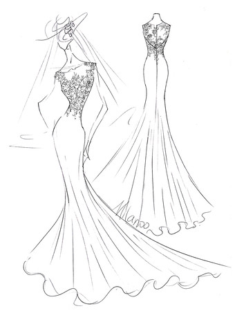 ホワイトのシンプルなマーメイドウェディングドレス シフォン イリュージョン ネックライン ノースリーブ コートトレイン アップリケ シース ブライダル ガウン 無料カスタマイズ