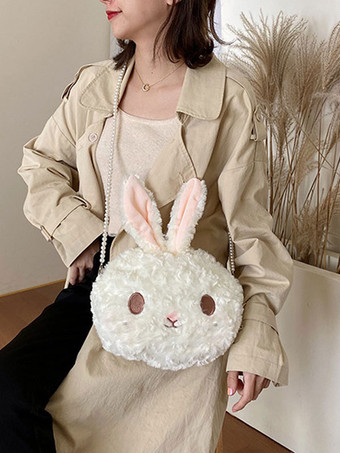 甘いロリータバッグバニーパールチェーンクロスボディバッグロリータアクセサリー