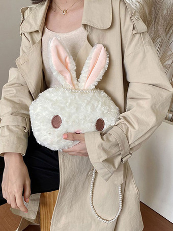 甘いロリータバッグバニーパールチェーンクロスボディバッグロリータアクセサリー