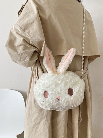 甘いロリータバッグバニーパールチェーンクロスボディバッグロリータアクセサリー