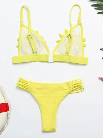 ホワイト水着　2025　セクシーなビキニ　シースルーフ　ラワーストラップ　レディースビーチ水着