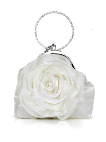 blanc Sac à main de mariée pochette mariée sac de soirée