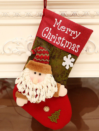 ワインレッド クリスマスの靴下 カワイイ新作　プレゼント クリスマスツリー 装飾品
