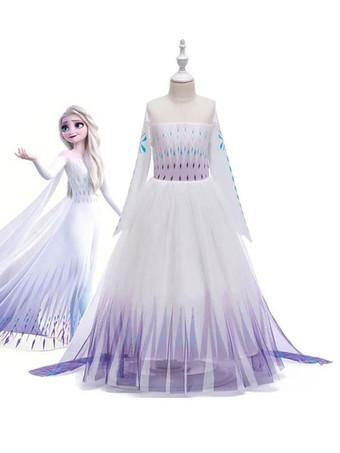 Elsa Cosplay Costume Fille Princesse Robe Déguisement Enfants
