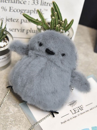 グレイロリィタバッグ　スウィート　ショルダーバッグ　フェイクファー　動物柄　金属飾り　