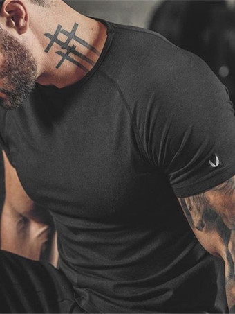 Kurzarm Rundhals Basic T-Shirts für Herren