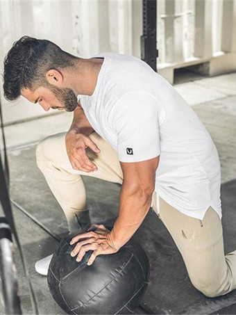 Kurzarm Rundhals Basic T-Shirts für Herren