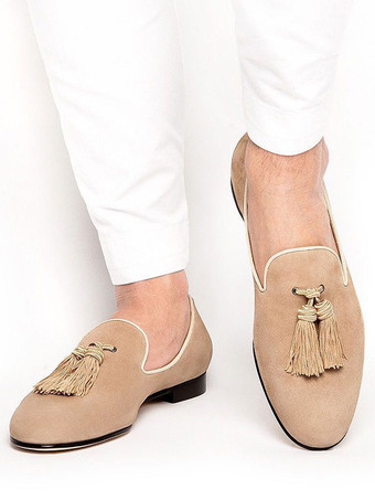 メンズシューズ マスタード スリッポン タッセルローファー