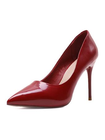 Burgundy stilettos deals