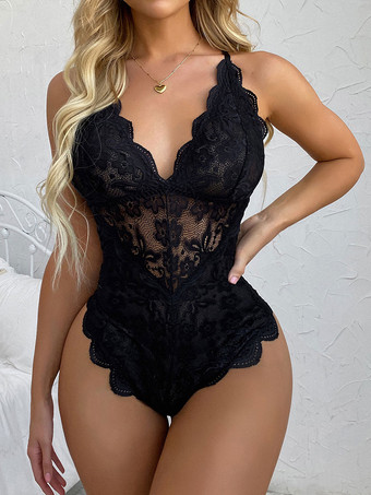 ブラック テディ ランジェリー ロイヤル ブルー シアー レース セクシー テディ 女性用