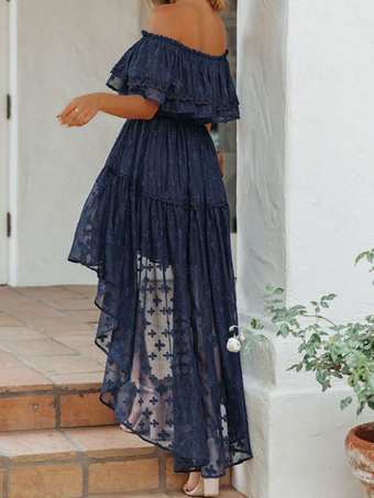 robe blanche fluide dentelle