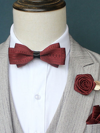 レッド メンズアクセサリークラシックポリエステルジャカードレッド