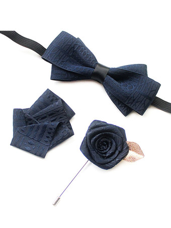 メンズアクセサリークラシックポリエステルジャカードレッド