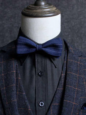 ブルー メンズアクセサリークラシックポリエステルジャカードブルー