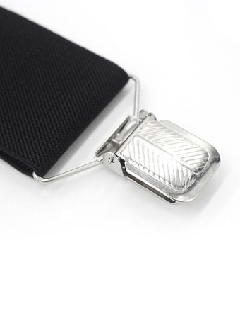 メンズアクセサリークラシックメタルディテールポリエステルメタリックプルアウトブラック