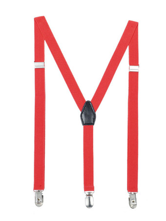 レッド メンズアクセサリークラシックメタルディテールポリエステルメタリックプルアウトブラック