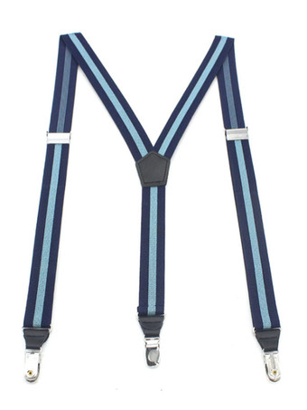 ブルー メンズアクセサリークラシックメタルディテールポリエステルメタリックプルアウトレッド