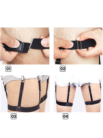 メンズアクセサリークラシックメタルディテールポリエステルメタリックプルアウトブラック